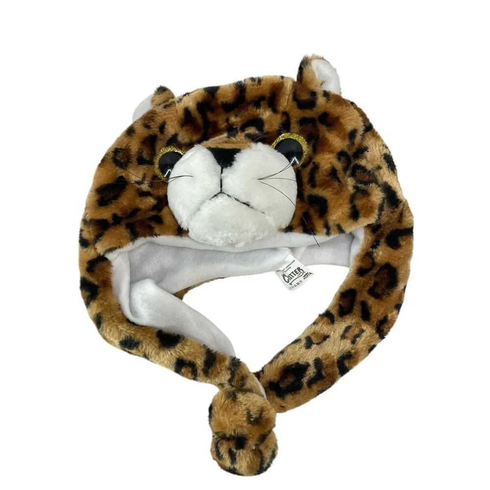 Plush Funny Animal Hats with Fleece Lining Super Soft Warm Hat Ear Flaps EUC‎